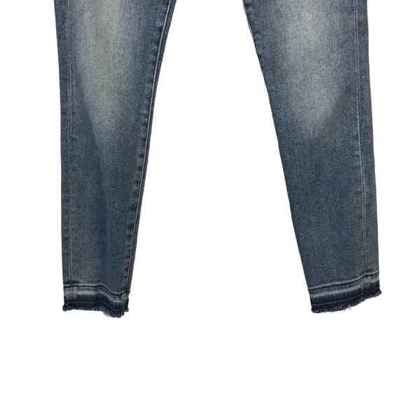 Current/Elliott The Stiletto Released Hem Armour Wash Slim Raw Hem Jeans sz 27 - Picture 9 of 11